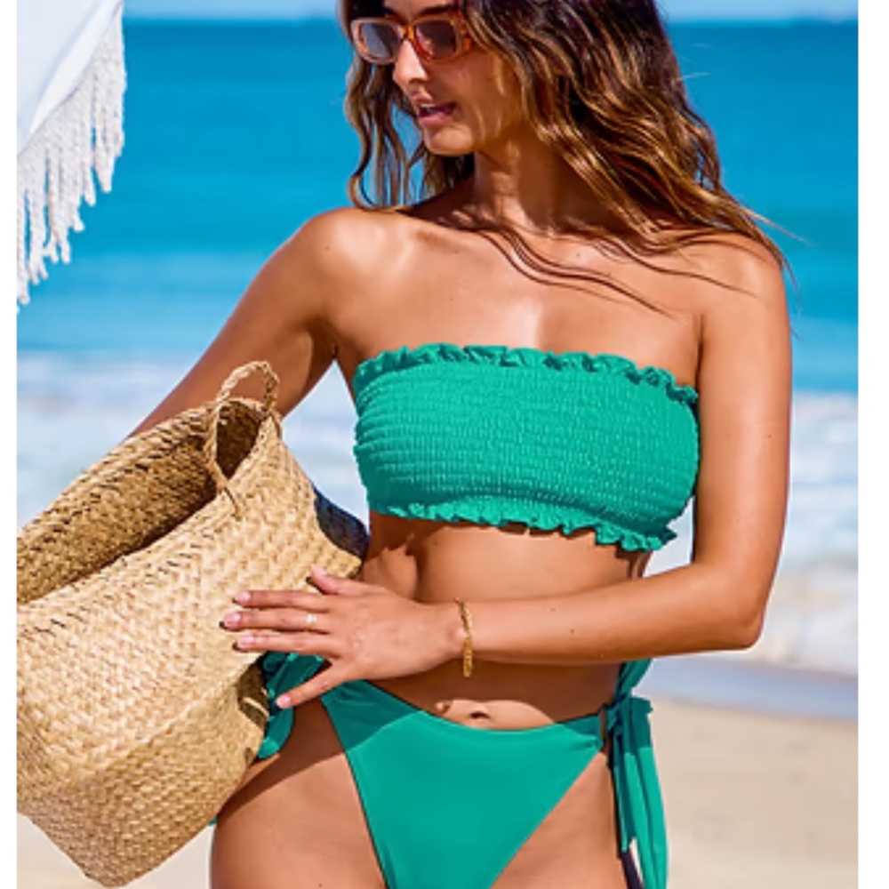 Cupshe Green Bandeau Bikini